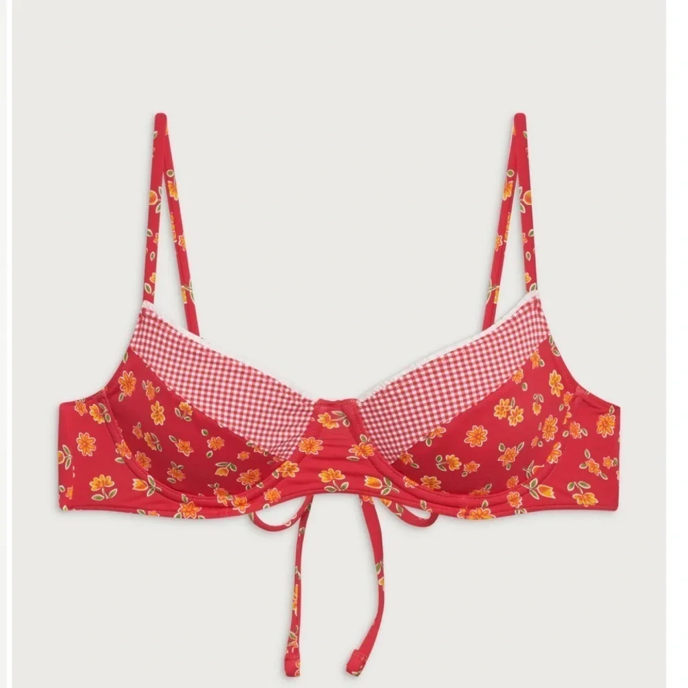 frankie’s bikinis autumn flower bikini top sz XS extra small
